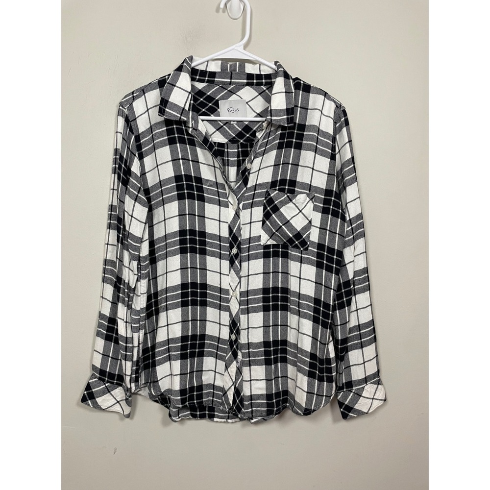 Rails Hunter‎ Plaid Button Down Shirt in Snow Navy Forest Size Medium
